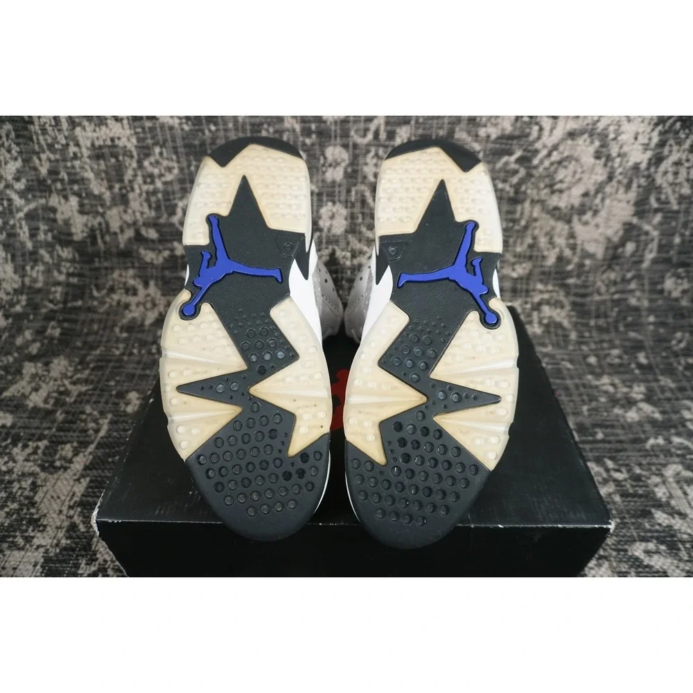 Nike Air Jordan 6 VI Retro LTR Flint White Concord Black Grey Mens Size 12 WOBOX
